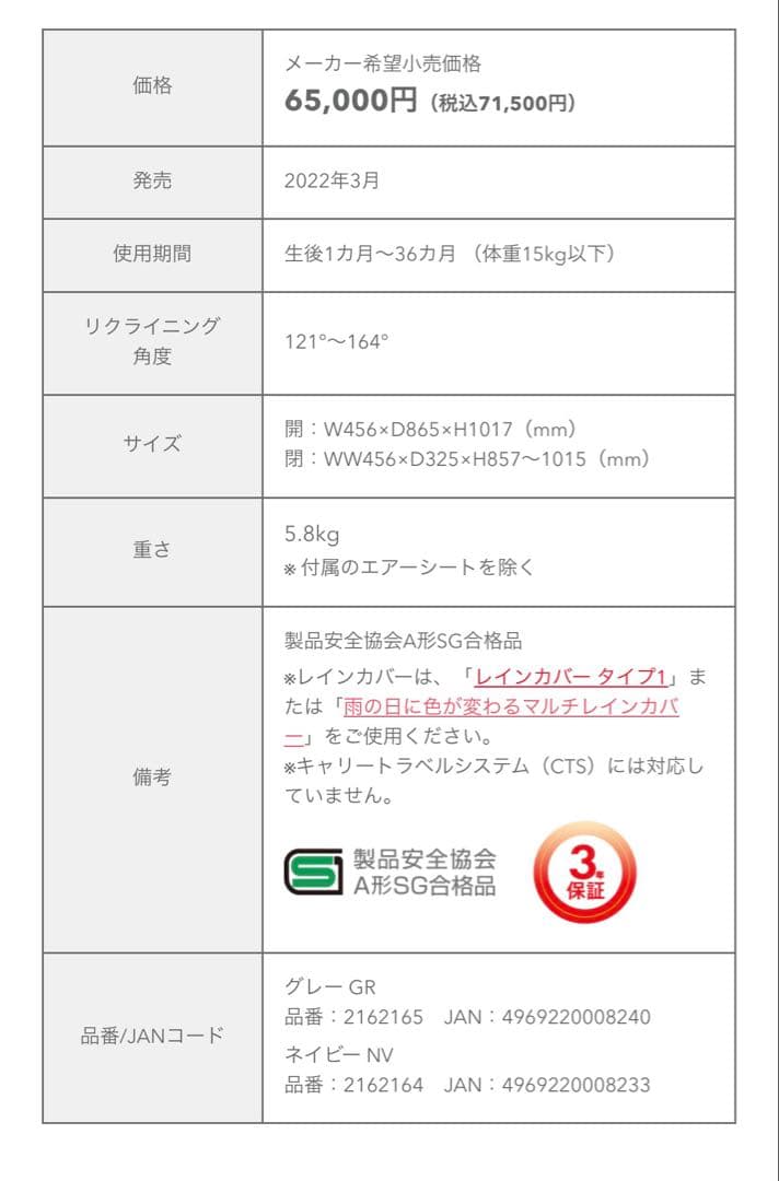 Aprica ラクーナクッションフリープラス2022年式