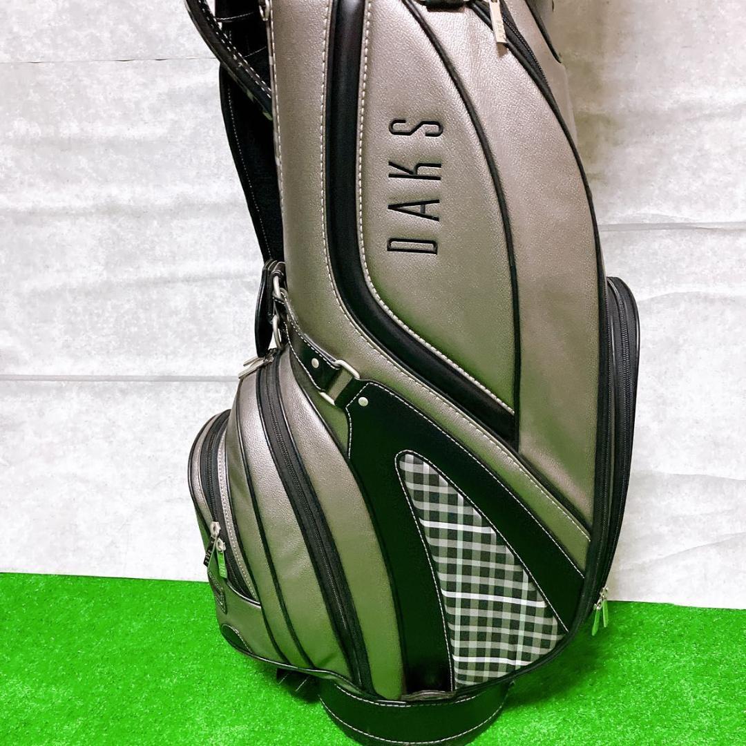 DAKS ゴルフ キャディバッグ チェック柄 9型 46インチ対応 美品