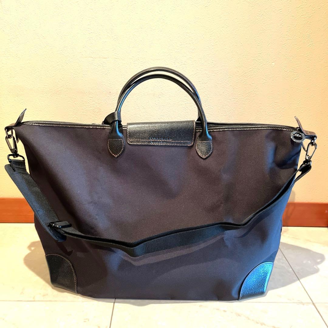 【美品】ロンシャン ブラックボストン　旅行用バッグ　2way ショルダー