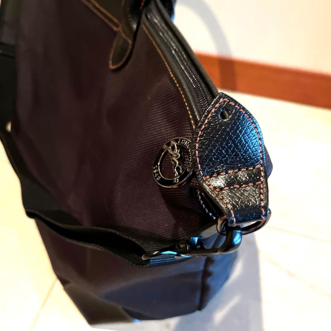 【美品】ロンシャン ブラックボストン　旅行用バッグ　2way ショルダー