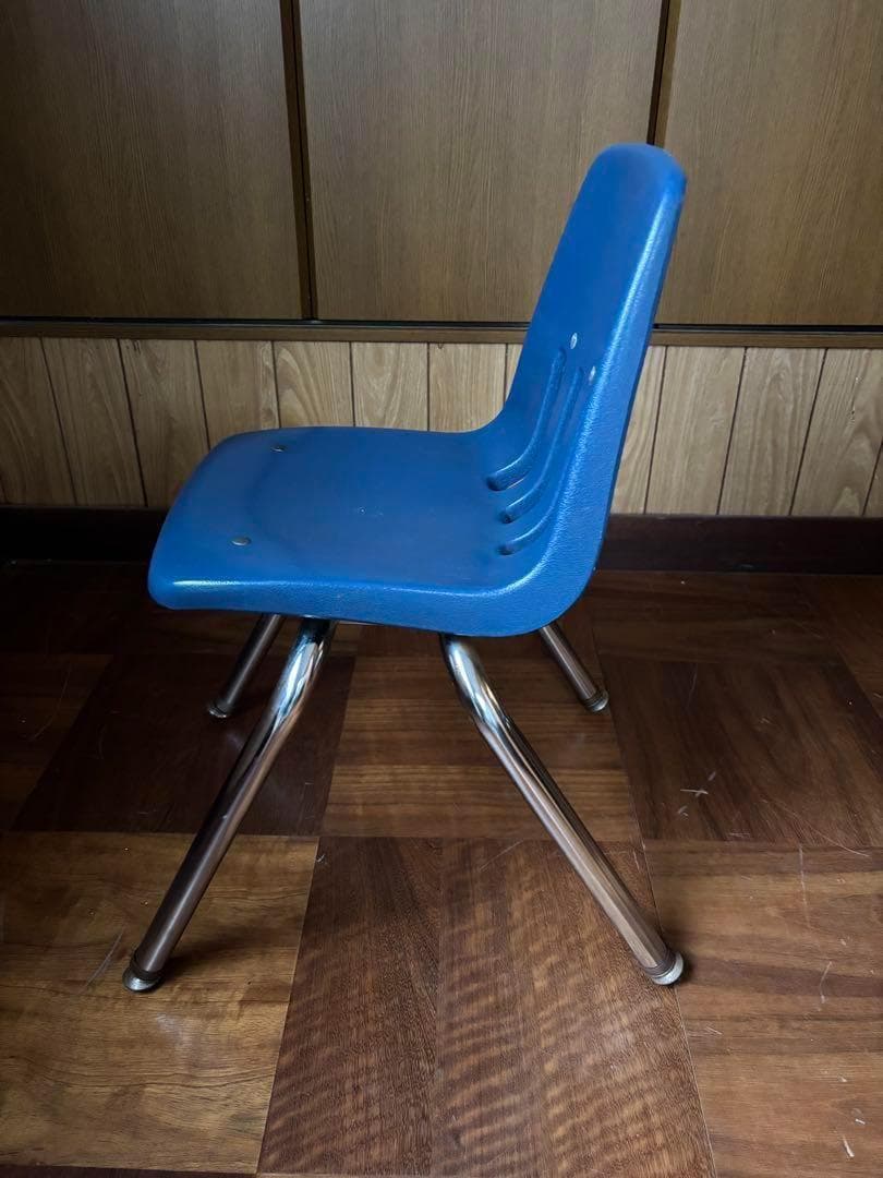 【希少】VIRCO ヴィンテージ スクールチェア アメリカ製 ブルーLA購入