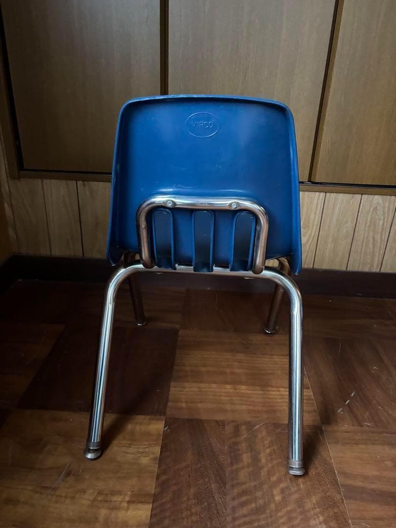 【希少】VIRCO ヴィンテージ スクールチェア アメリカ製 ブルーLA購入