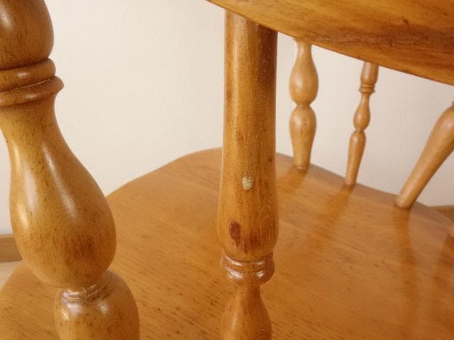 木製　ロッキングチェアー　白木色　再塗装済　ＵＳＥＤ