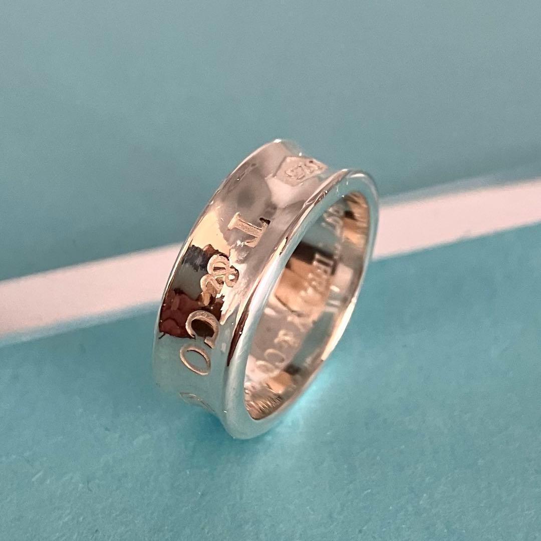 美品 TIFFANY＆Co ティファニー ナローリング 1837 約9号 925