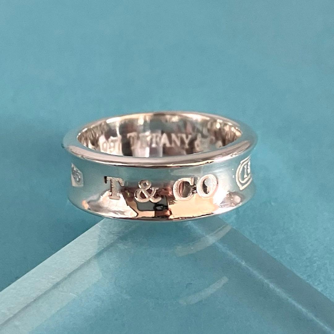 美品 TIFFANY＆Co ティファニー ナローリング 1837 約9号 925