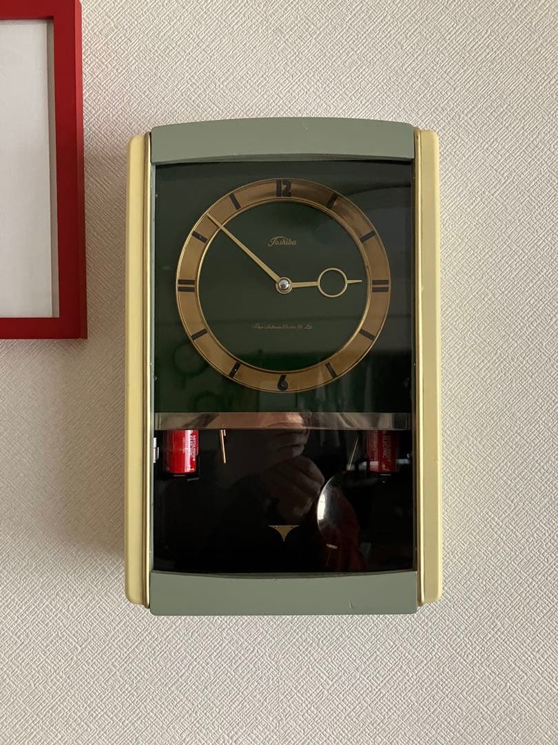 TOSHIBA (東芝)電池式振り子時計　昭和30年代後半