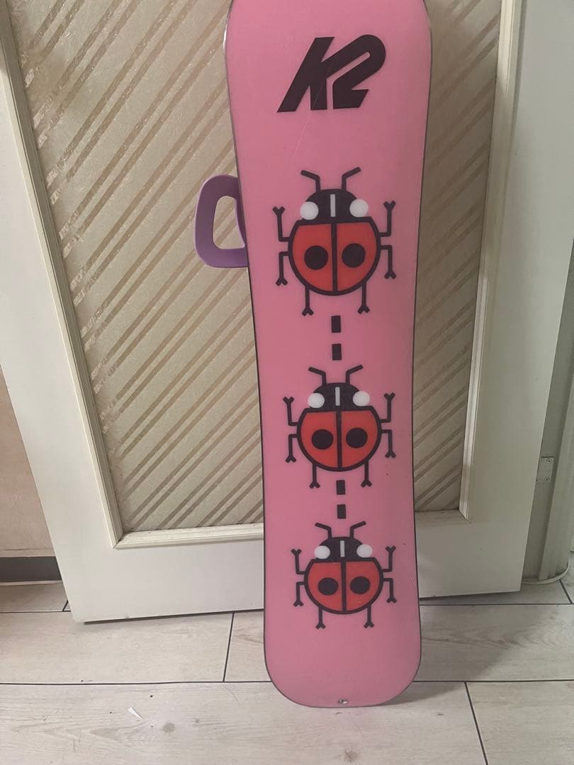 K2 スノーボード 100cm パープル カブトムシデザイン2点セットカバー付き