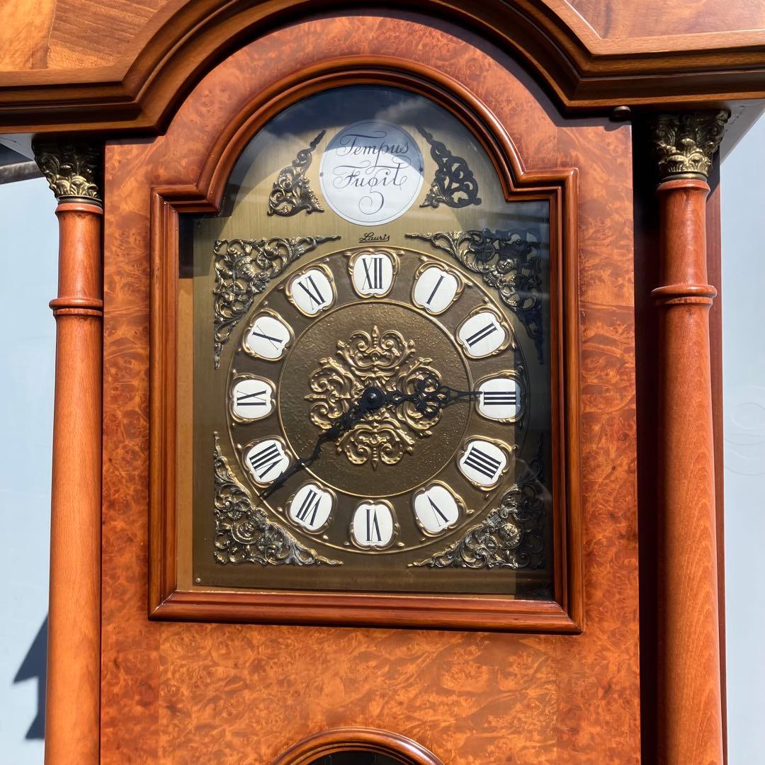 Laurisドイツ製アンティーク tempus fugit ホールクロック柱時計