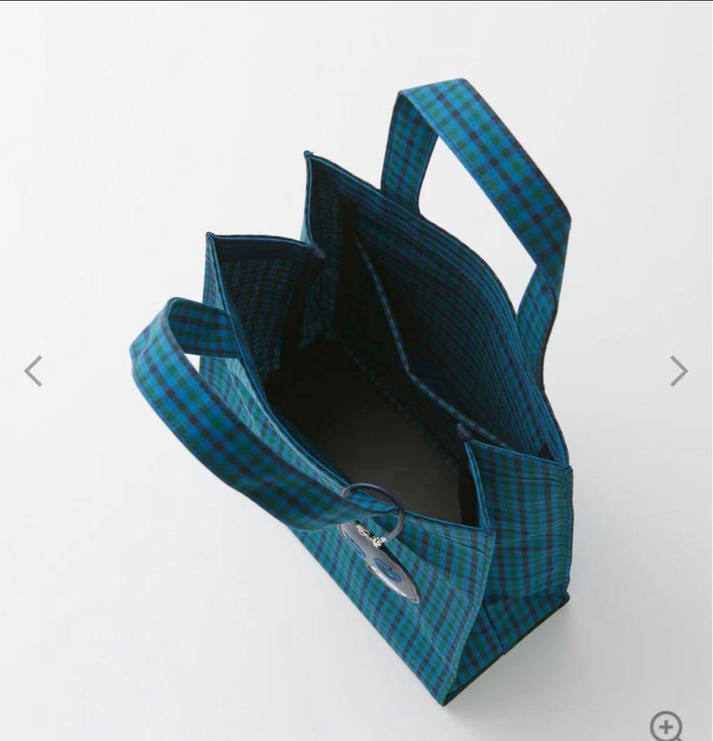 トートバッグ♥︎小♥︎ファミリア♥︎familiar♥︎青チェック♥︎