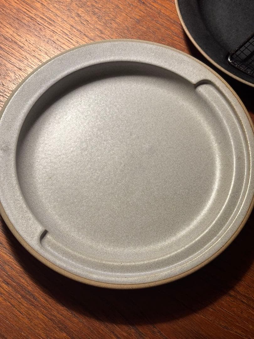 【美品】KIKIME amimeプレート 半月黒酸化網(ブラック/ライトグレー)