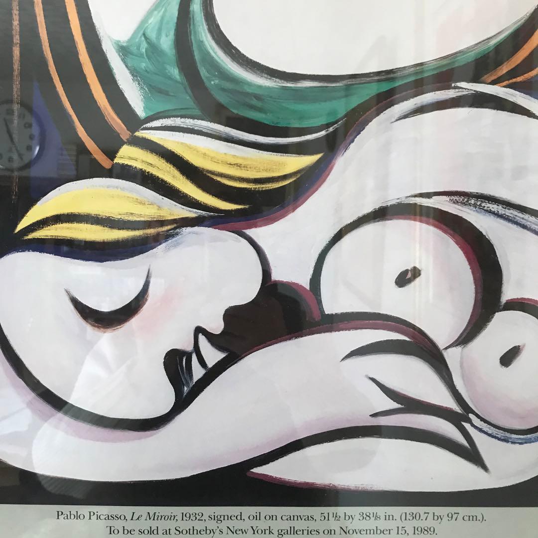 ピカソ サザビーズ1989年オークションボスター 額装品