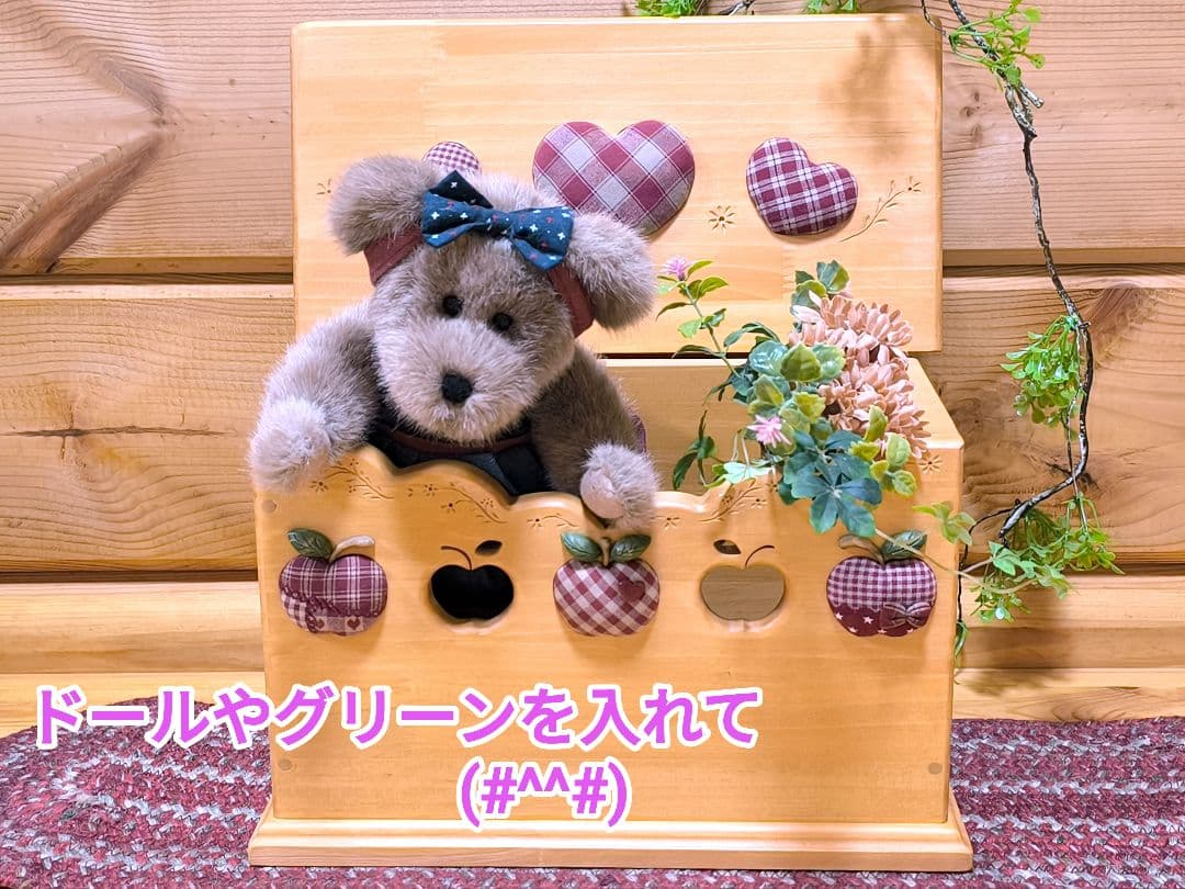 アメリカンカントリー雑貨♥ ぷっくりりんご ෆ ̖́-‬ の多目的収納BOX 小