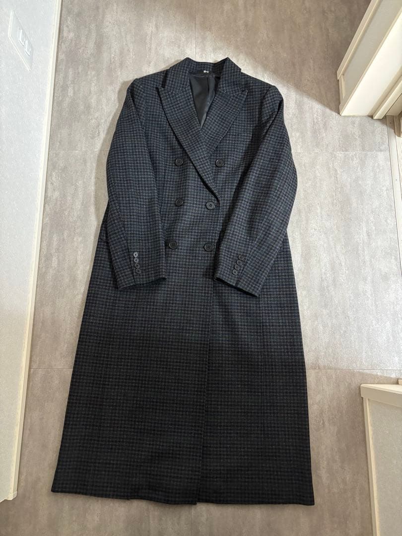 【定価￥12,900】ユニクロC ダブルロングコート グレー L