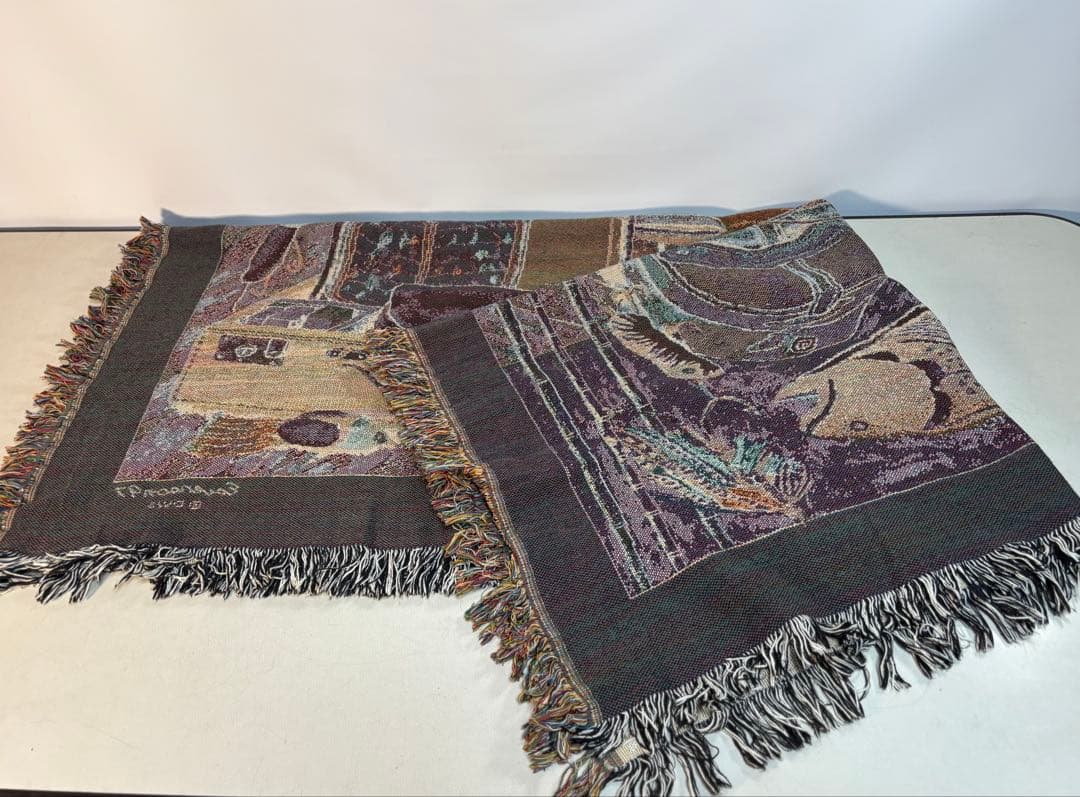 ゴブラン織　マルチカバー　ソファーカバー　ヴィンテージラグ