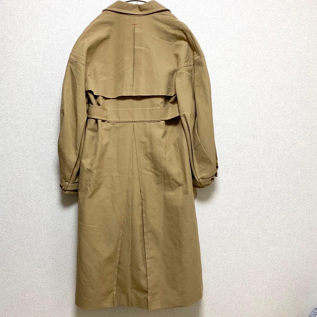 美品 UN3D. アンスリード ステッチトレンチコート キャメル