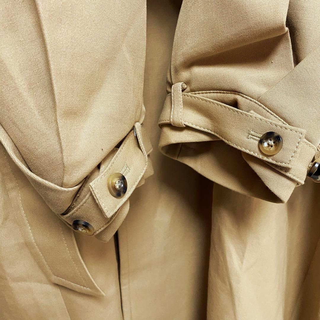 美品 UN3D. アンスリード ステッチトレンチコート キャメル