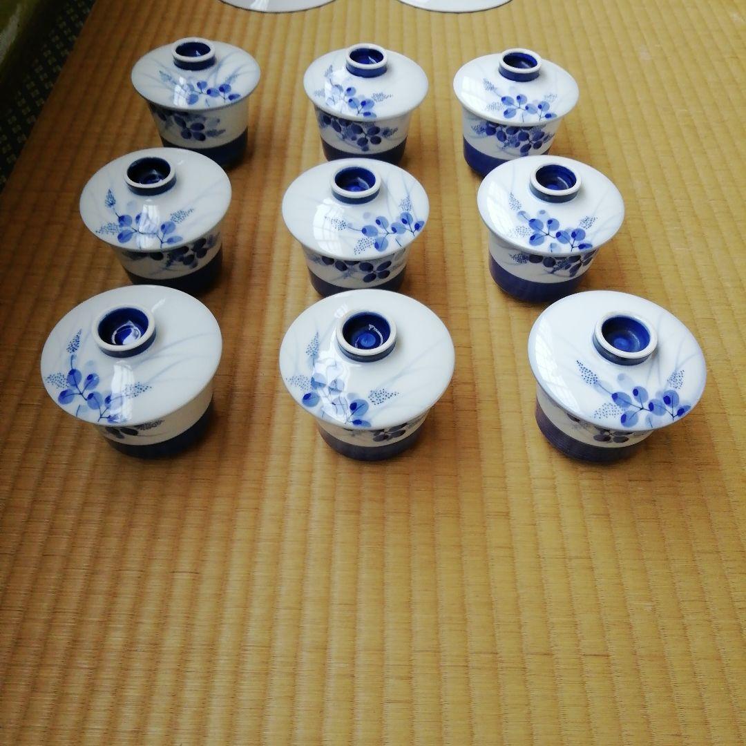 白青花柄陶磁器食器99枚セット