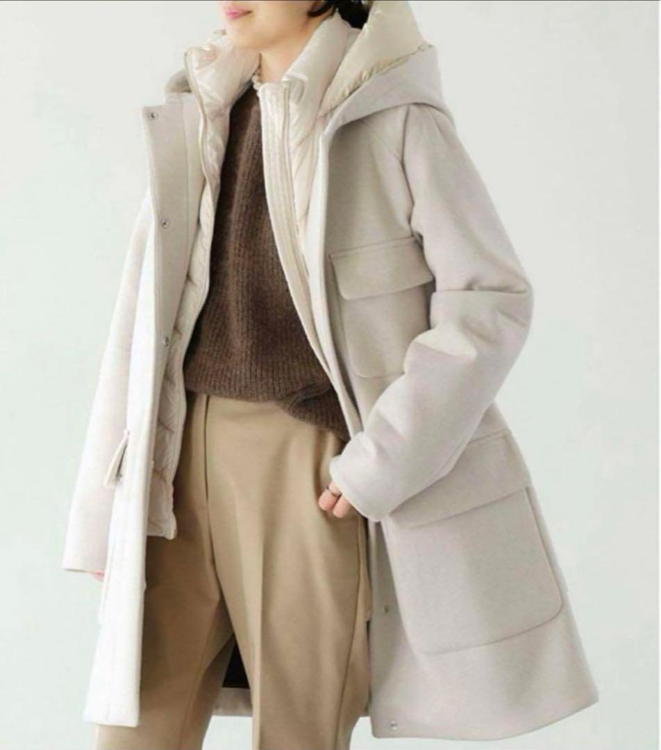 【極美品】 IENA WOOLRICH ウールリッチ2in1ダウン フードコート