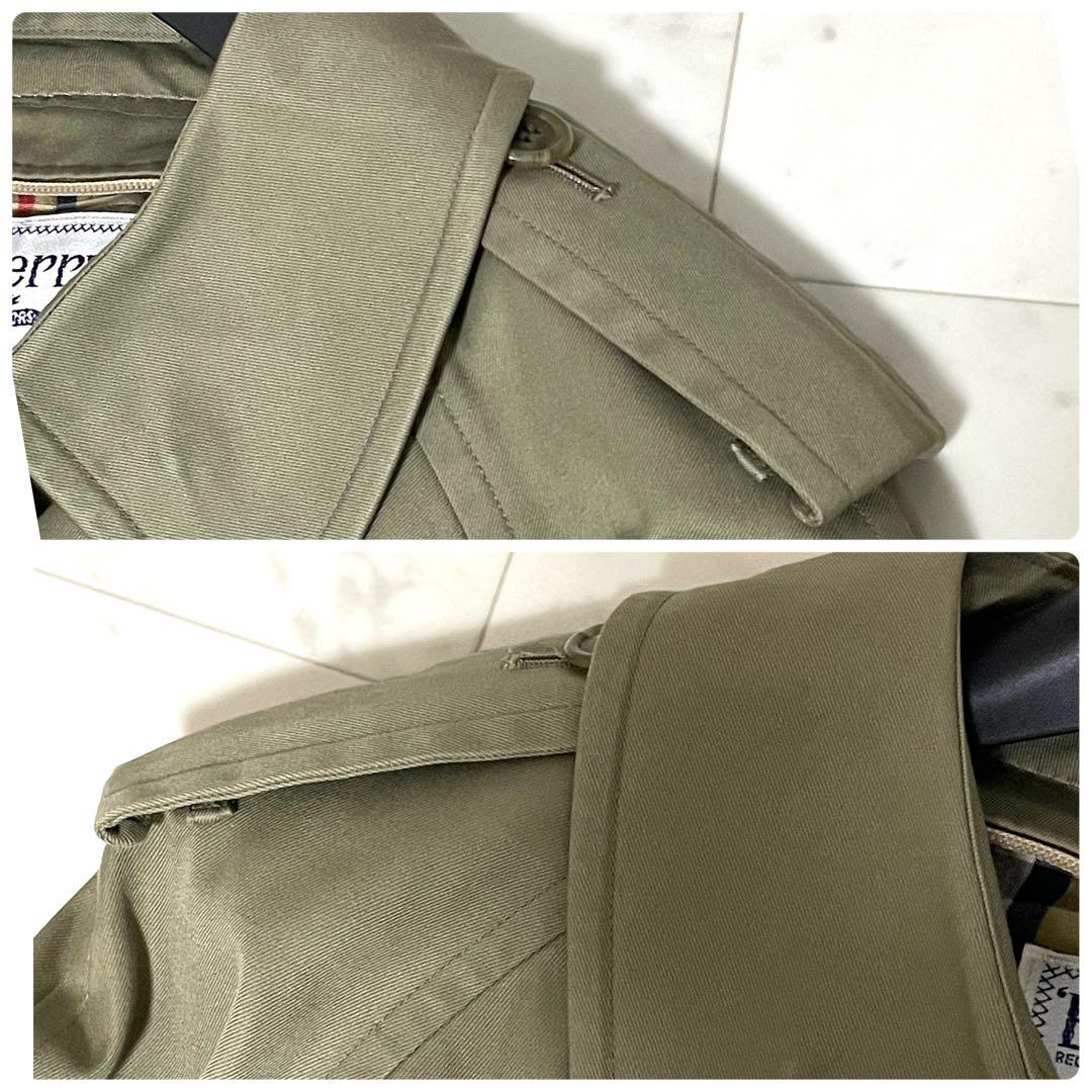 着丈110 ✨未使用級✨バーバリー ロングトレンチコート ノバチェック カーキ