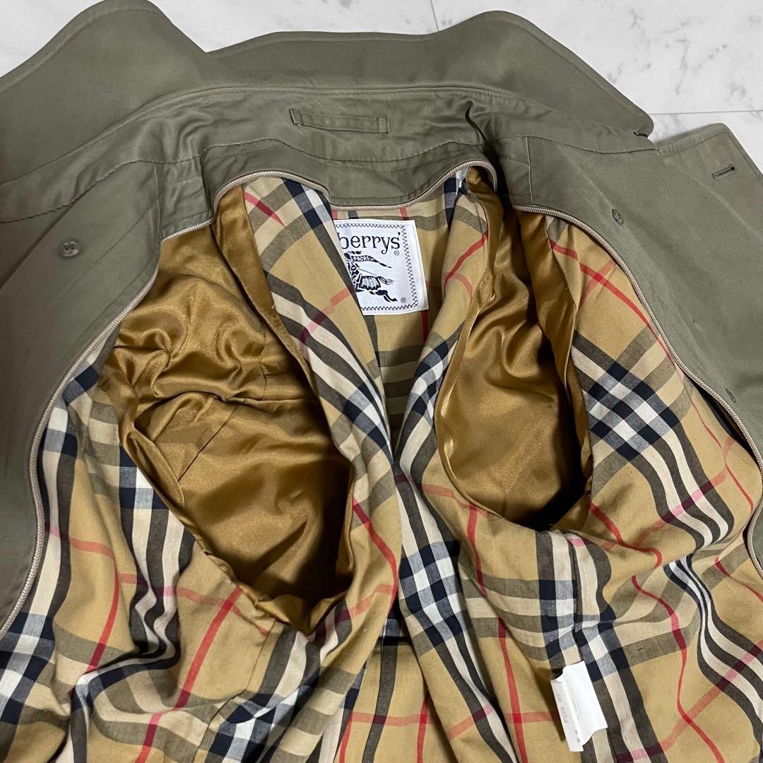 着丈110 ✨未使用級✨バーバリー ロングトレンチコート ノバチェック カーキ
