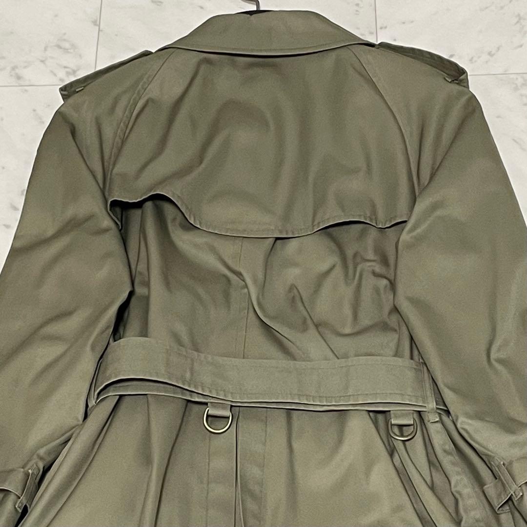 着丈110 ✨未使用級✨バーバリー ロングトレンチコート ノバチェック カーキ