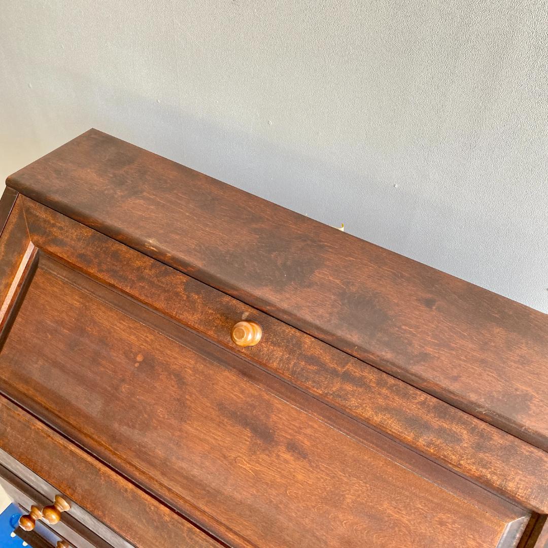 松本民芸家具 ライティングビューロー デスク 書斎机 民芸家具 無垢材