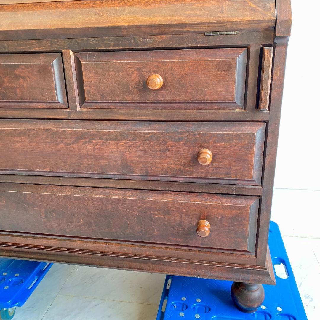 松本民芸家具 ライティングビューロー デスク 書斎机 民芸家具 無垢材