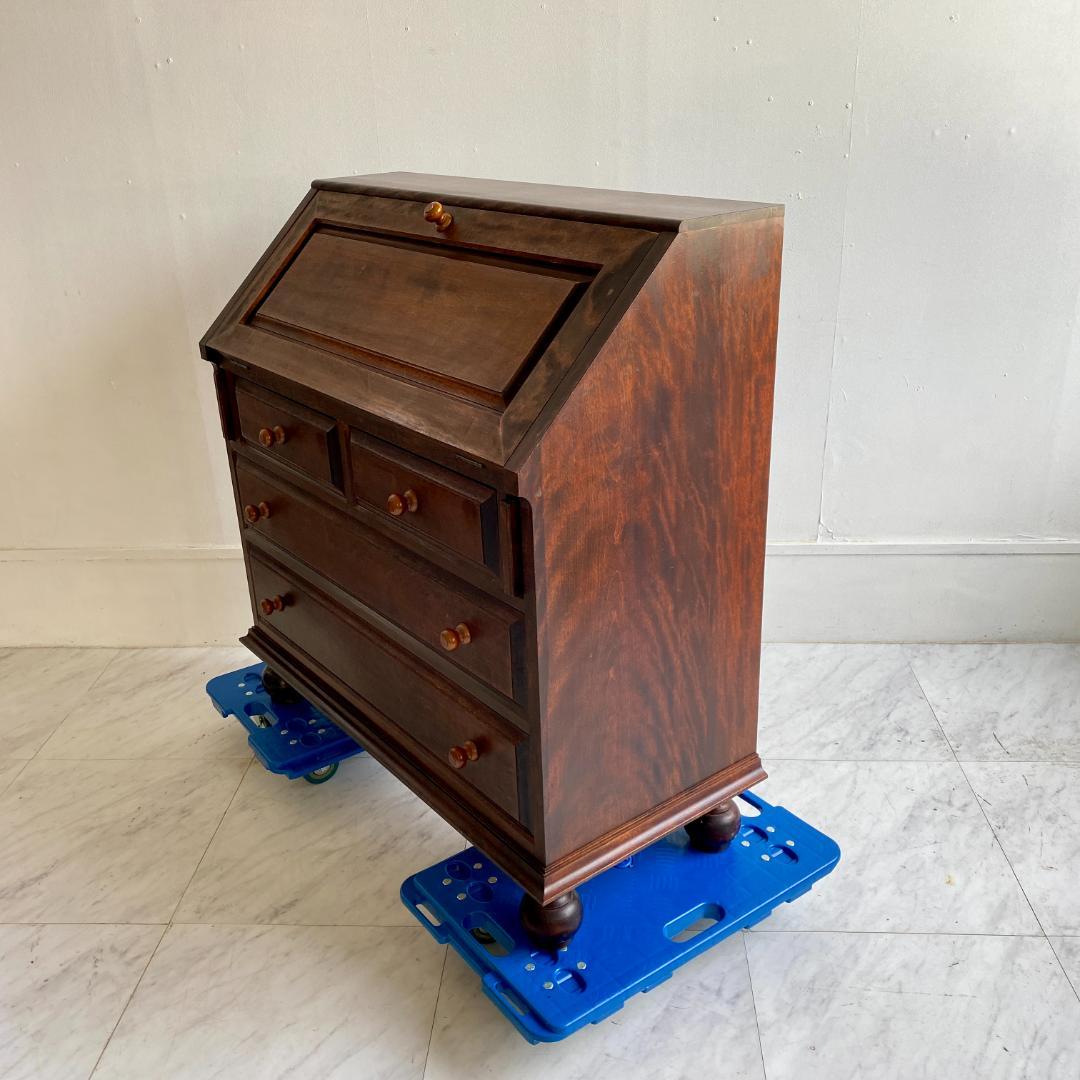 松本民芸家具 ライティングビューロー デスク 書斎机 民芸家具 無垢材