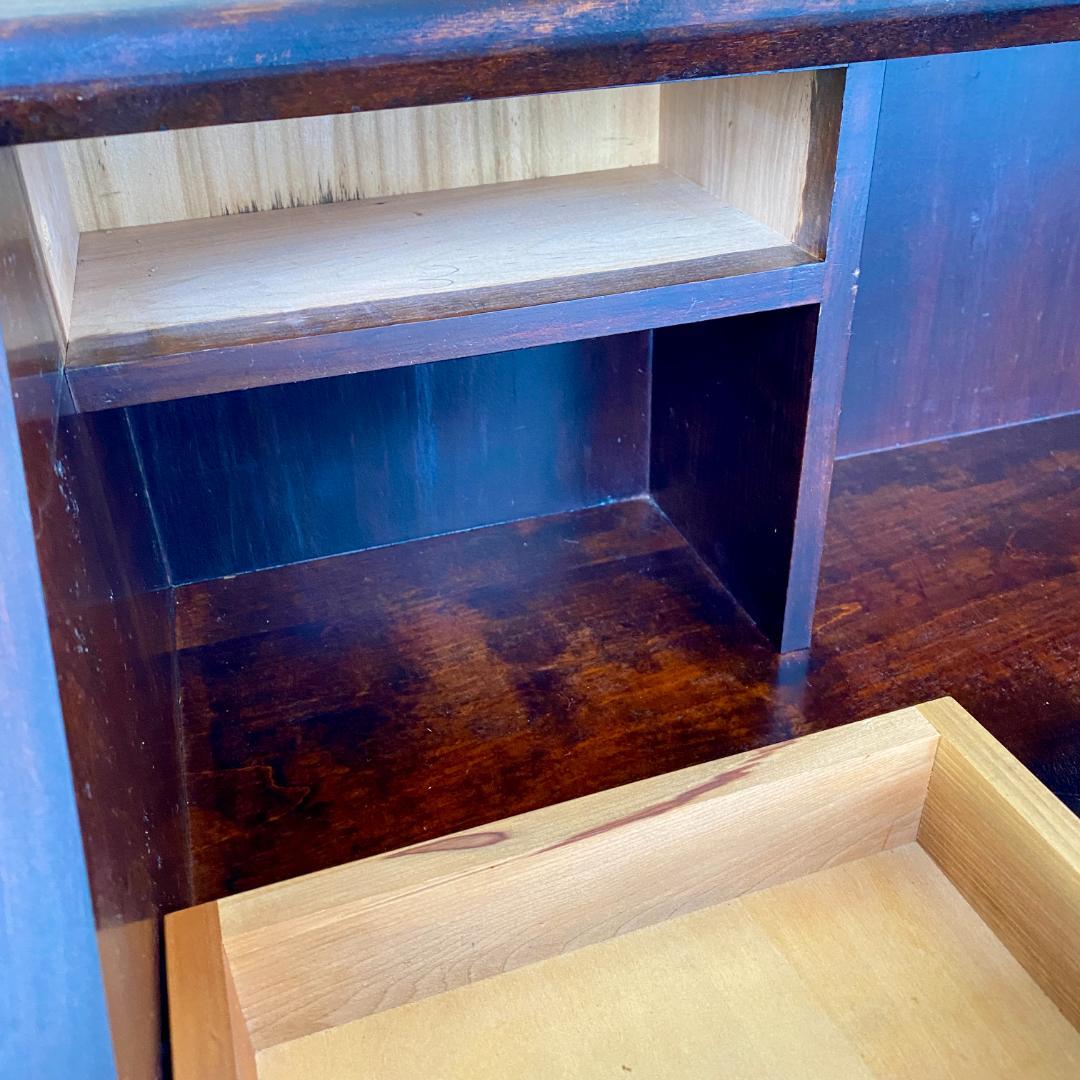 松本民芸家具 ライティングビューロー デスク 書斎机 民芸家具 無垢材