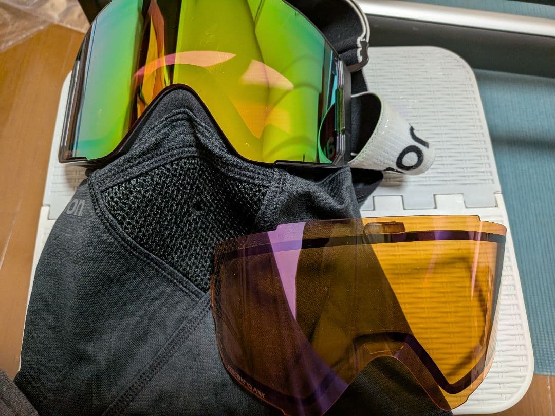 anon. ゴーグル グリーン/オレンジ レンズ