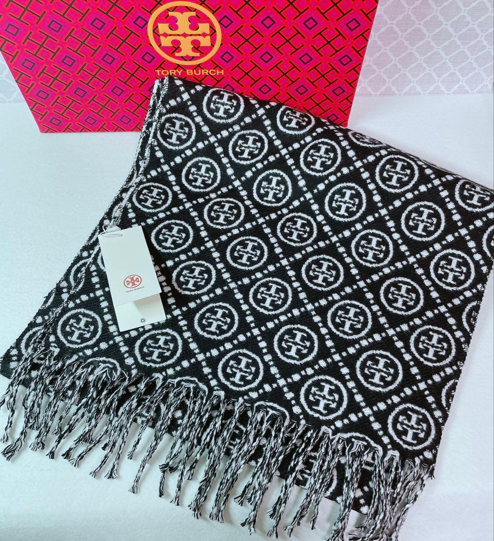 【大人気✨️】トリーバーチ マフラー ロゴ モノグラム ストール