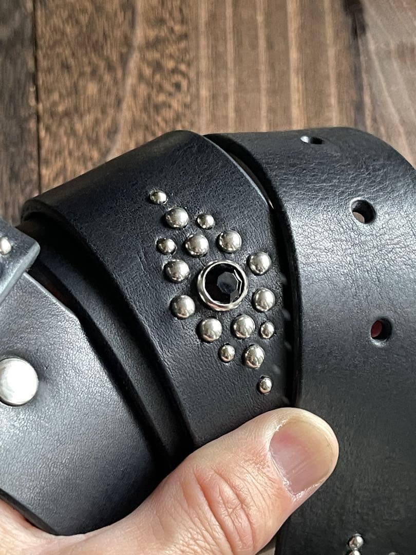 オーダー品　ディッキーズ874専用スタッズベルト　シルバー　ミッスーリ