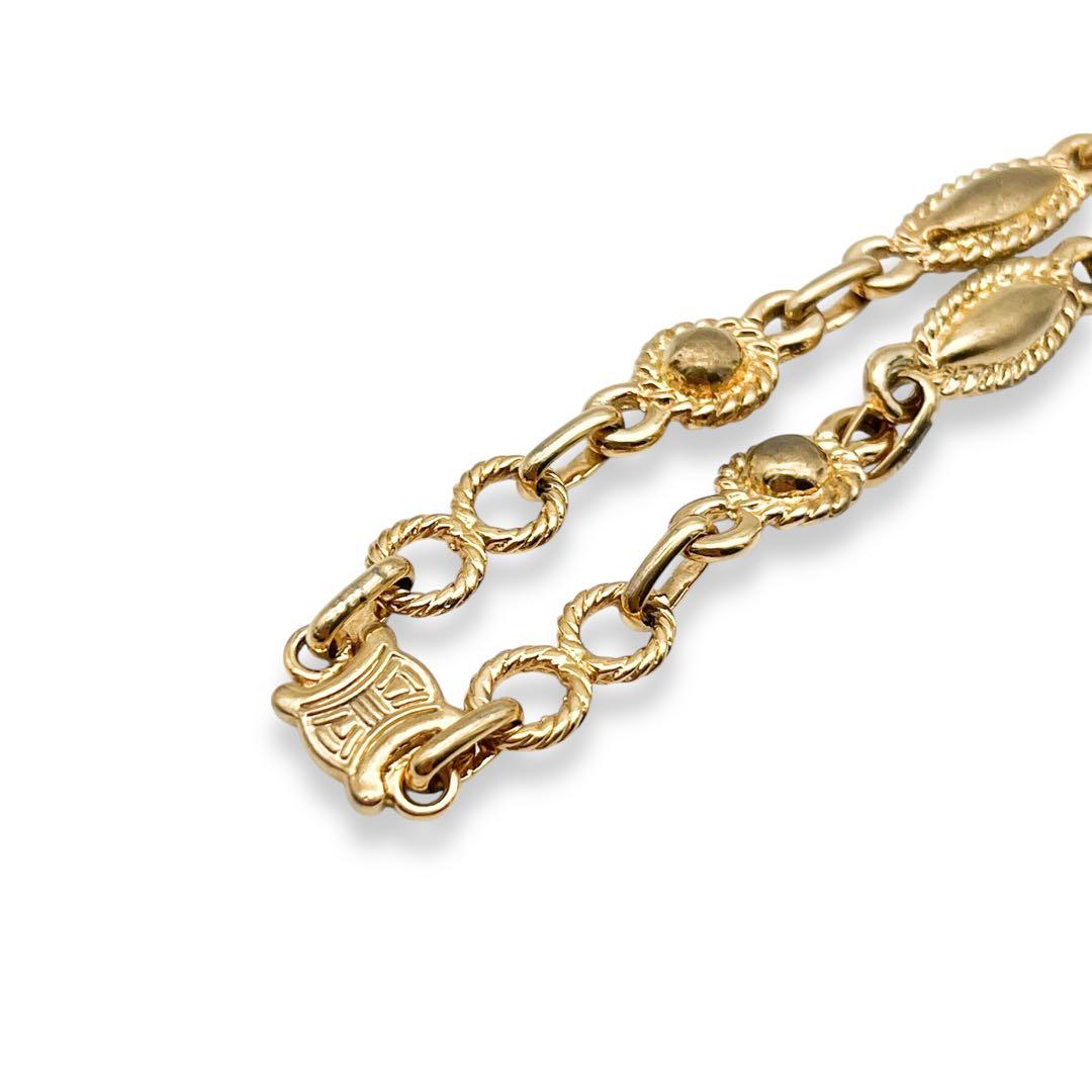 【美品】セリーヌ　トリオンフ　チェーン　ブレスレット　ゴールド　541