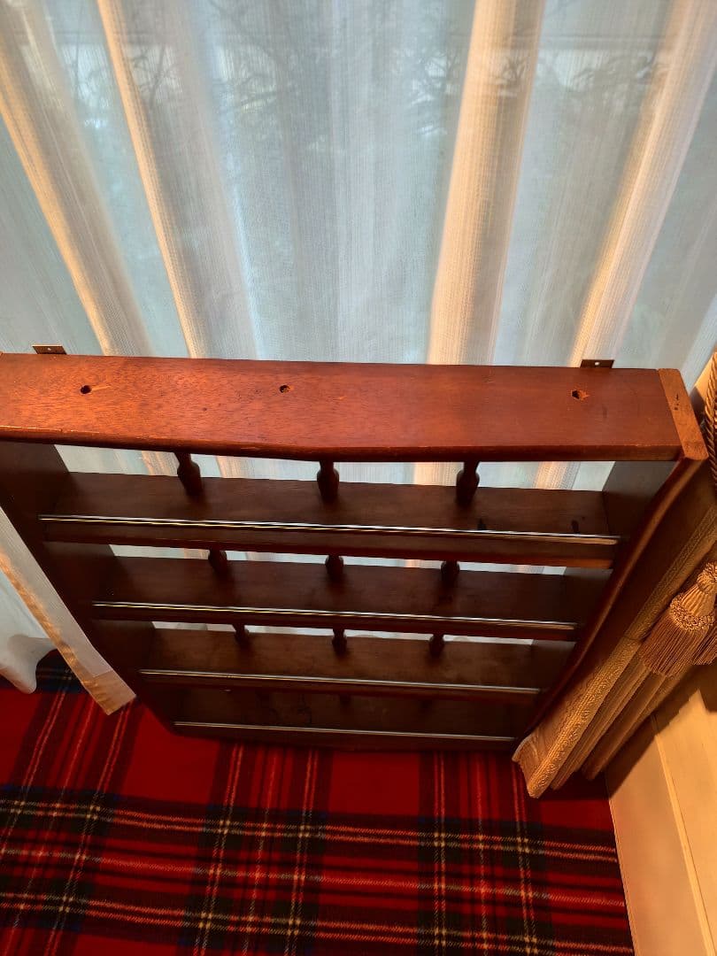 ③昭和レトロ ヴィンテージ アンティーク 北欧家具 壁掛け 収納棚 木製　ラック