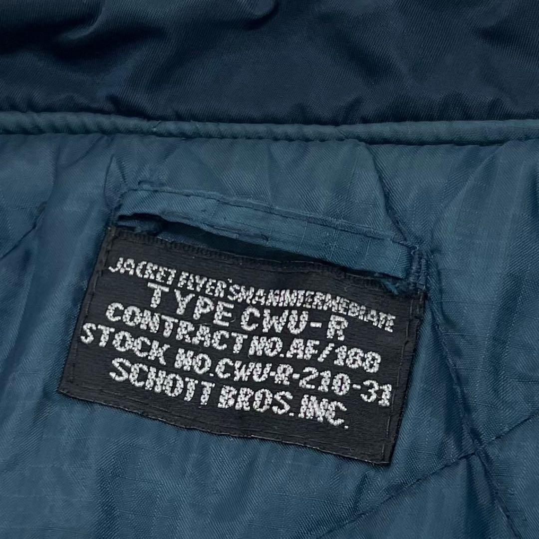 希少　Schott USA製　フライトジャケット　CWU-R ネイビー　XXL