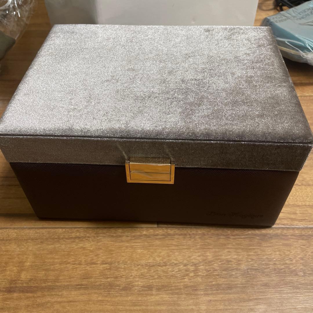 アクセサリーケース ブラウン シルバー