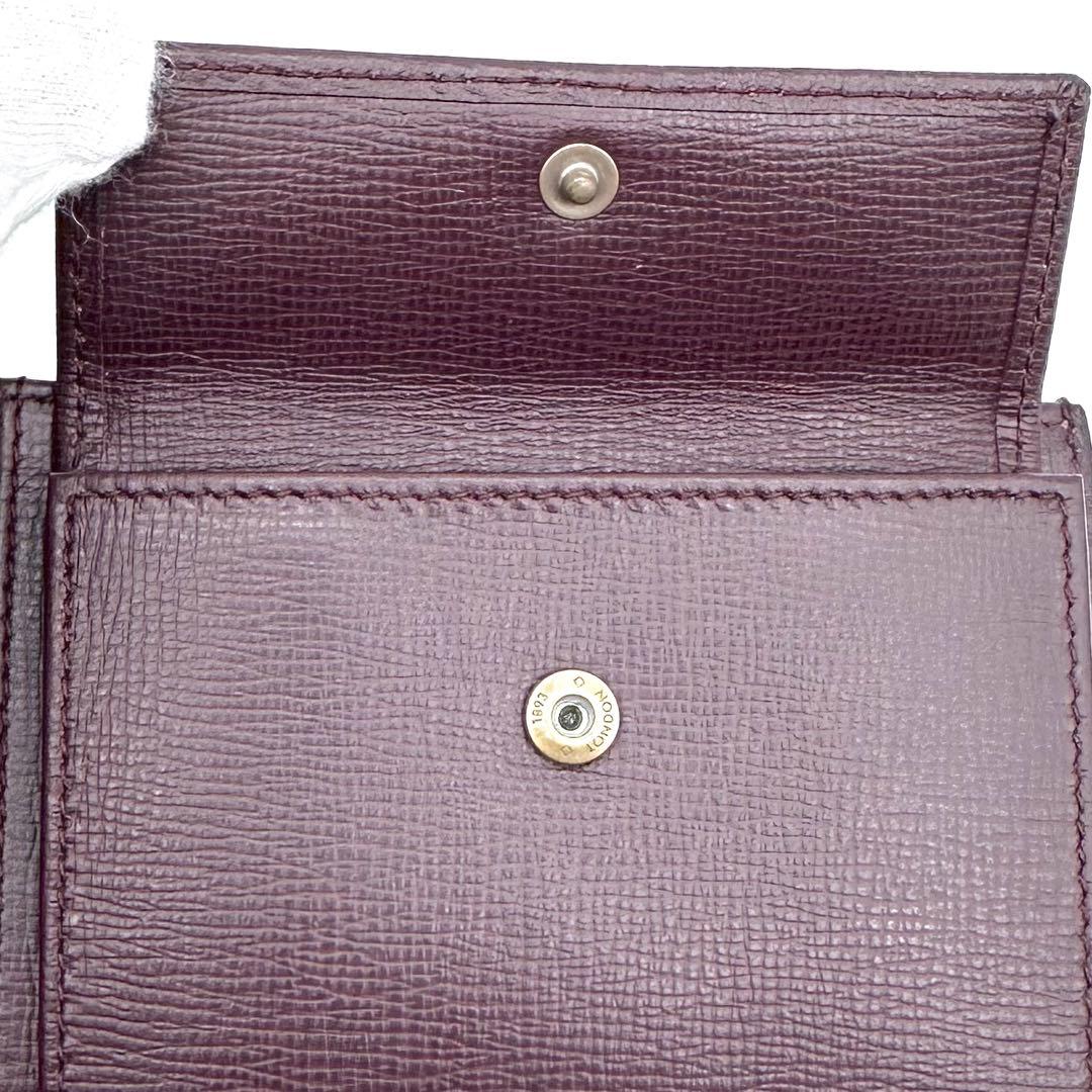 未使用✨dunhill ダンヒル ２つ折り財布 ベルグレイブ レザー 黒×濃赤