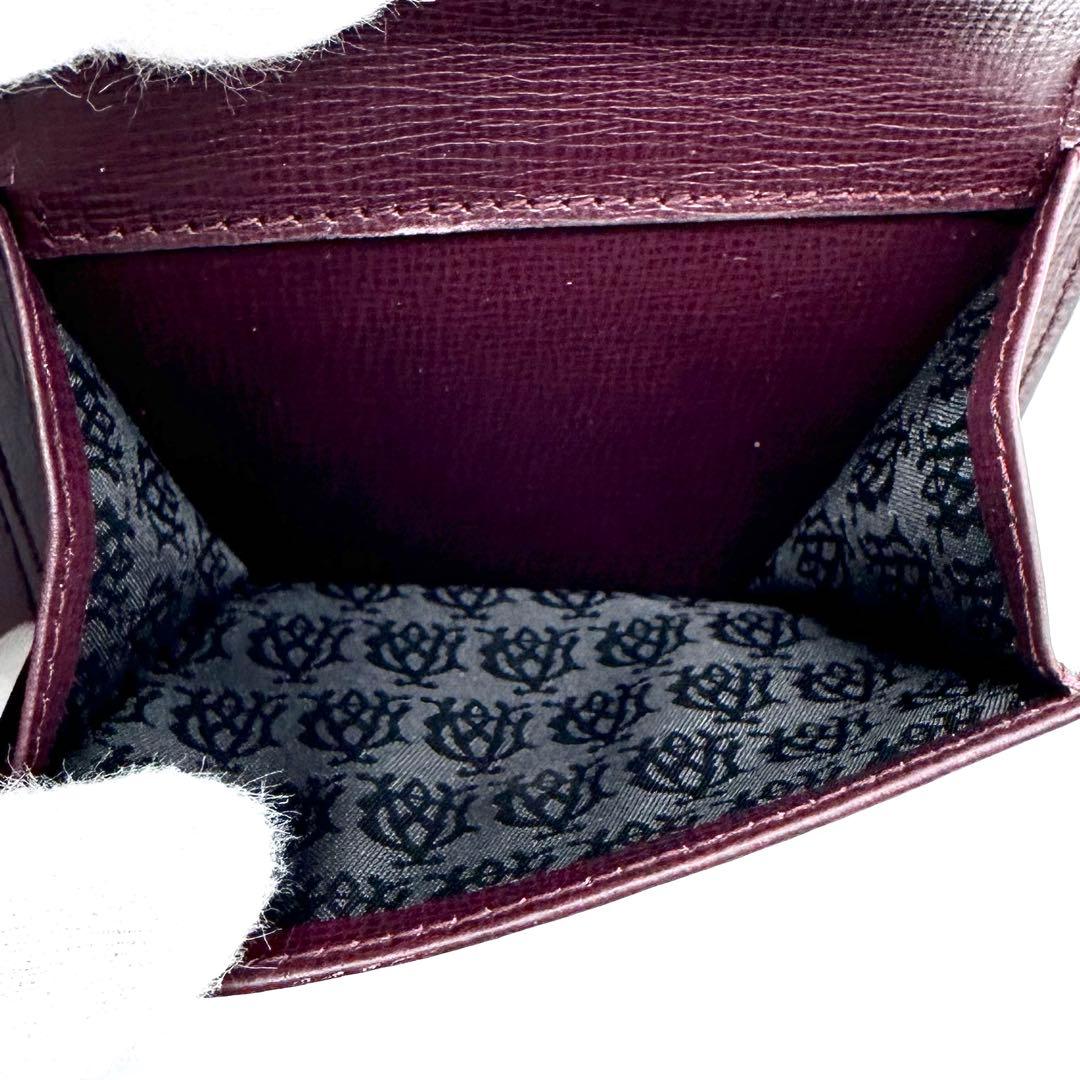 未使用✨dunhill ダンヒル ２つ折り財布 ベルグレイブ レザー 黒×濃赤