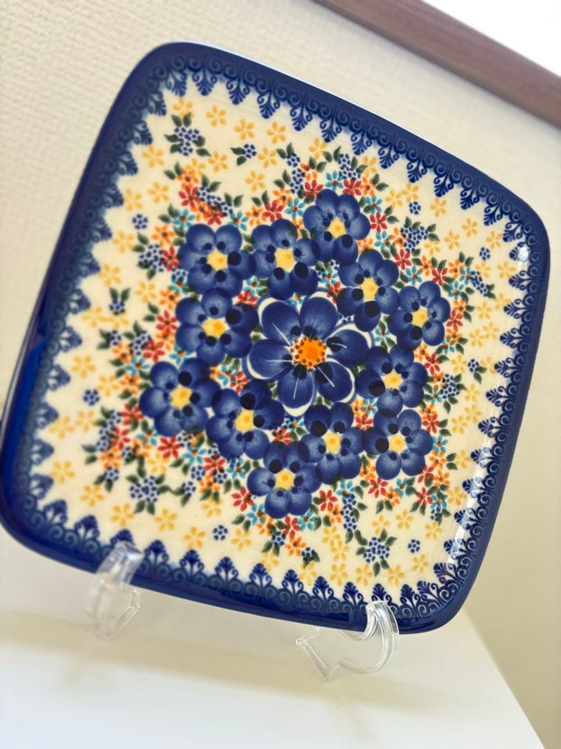 ポーリッシュポタリー ポーランド食器 スクエア皿 1枚 新品正規品