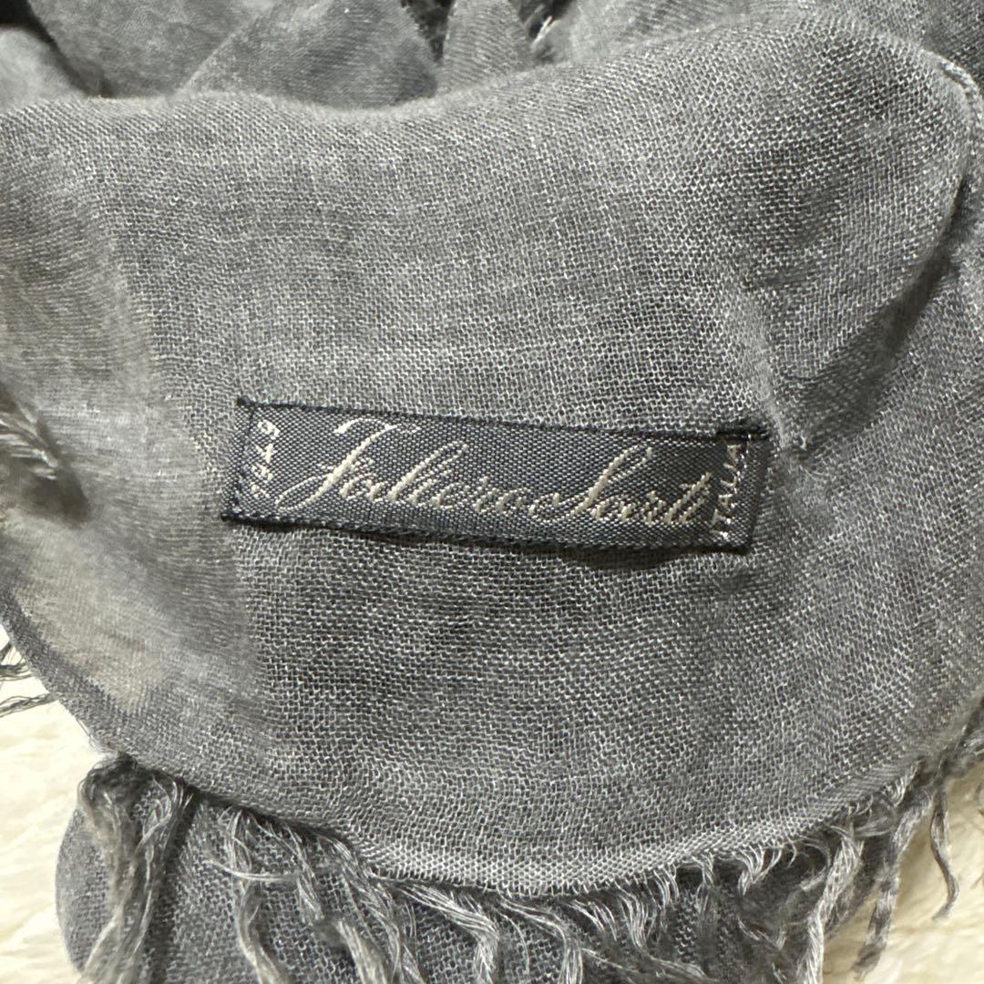 Faliero Sarti ファリエロサルティ 大判ストール フリンジ グレー