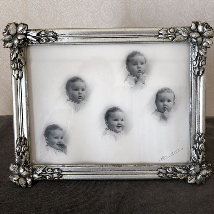 フランスアンティーク　木製フォトフレーム　額縁