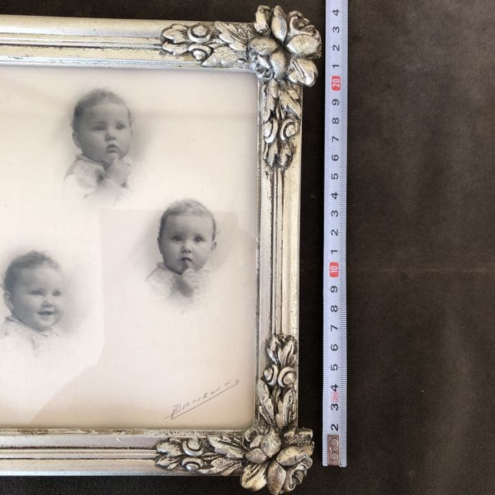 フランスアンティーク　木製フォトフレーム　額縁