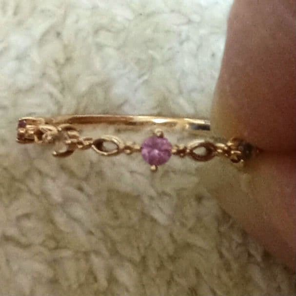 サマンサティアラ　ピンクゴールド１０ｋ　７号