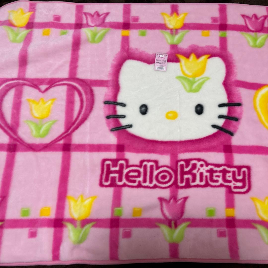 希少　平成　レトロ　ファンシー　サンリオ　チューリップキティ　ブランケット　毛布
