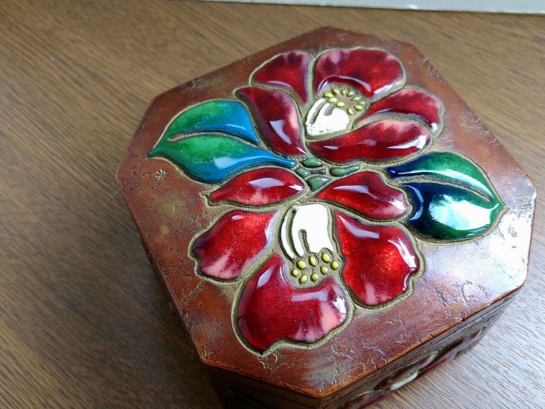 安藤七宝　七宝焼　ボンボニエール　小物入れ　尾張七宝　宝石箱　アンティーク