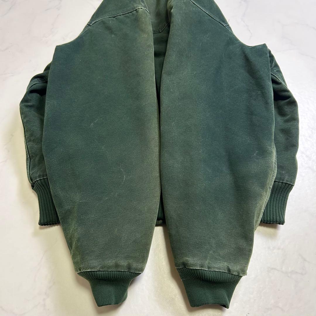 【超フェード】カーハート ダック サンタフェジャケット 緑 L J14 SPC