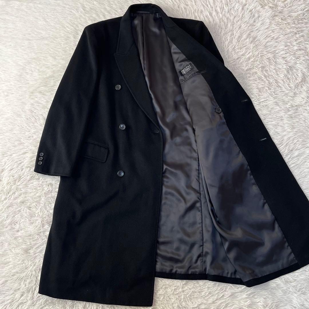 【美品】ベルタボーノ　カシミヤ100% ダブルチェスターロングコート　サイズLL