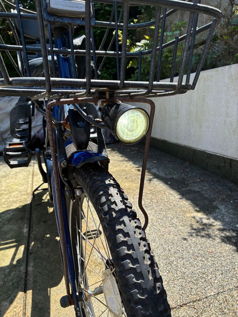 電動アシスト自転車 チャイルドシート付き 青