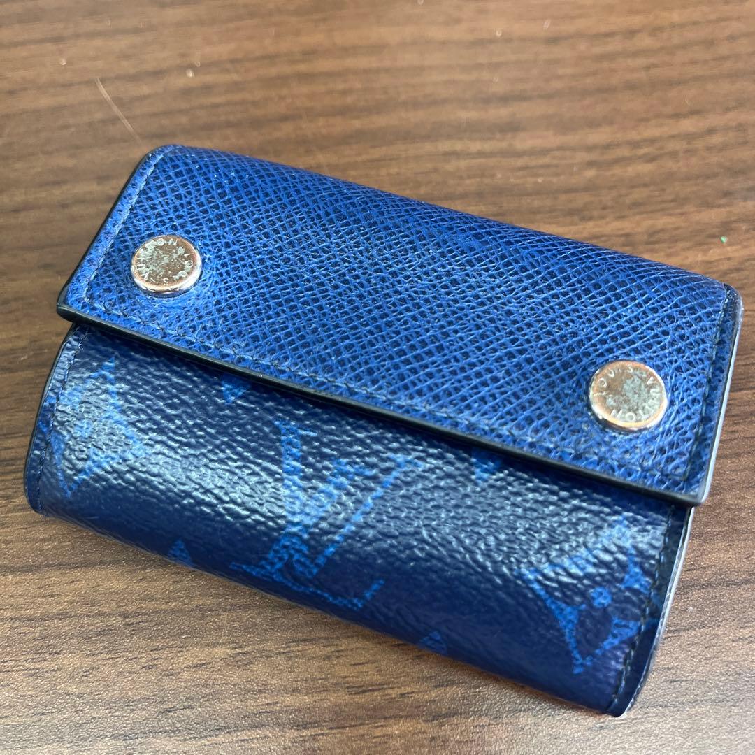 訳あり　ヴィトン　ディスカバリー　コンパクト　ウォレット　タイガラマ　ボタン