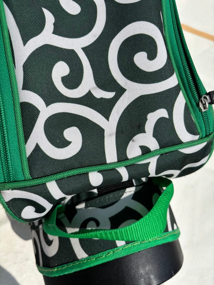 AZROF アズロフ スタンド キャディバッグ カラクサグリーン 唐草模様
